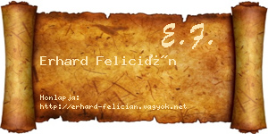 Erhard Felicián névjegykártya